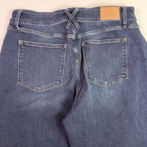 Judy Blue Wide Leg High Rise Jeans Women's 18W Dark Wash Double Button JB82642 - Picture 12 of 16